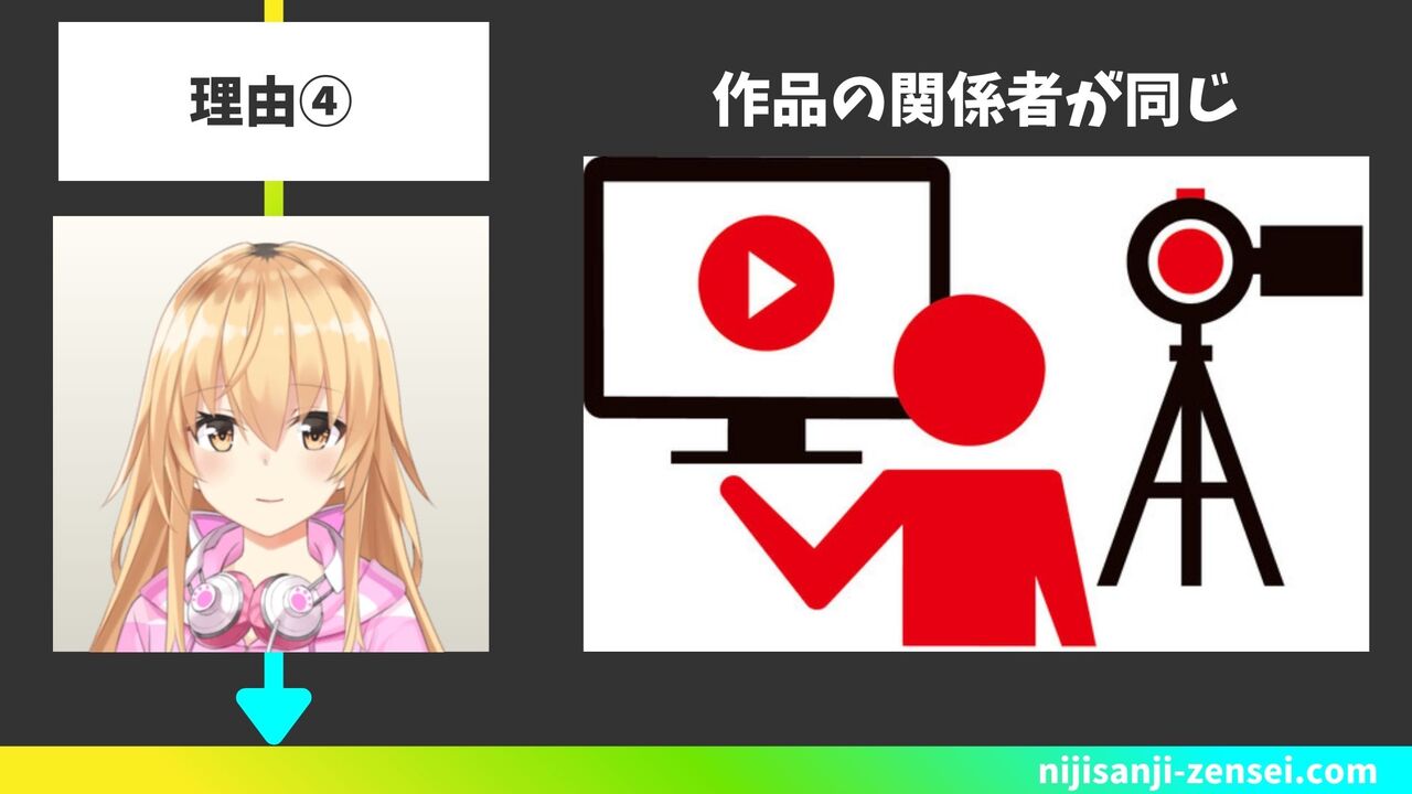 作品の関係者が同じ