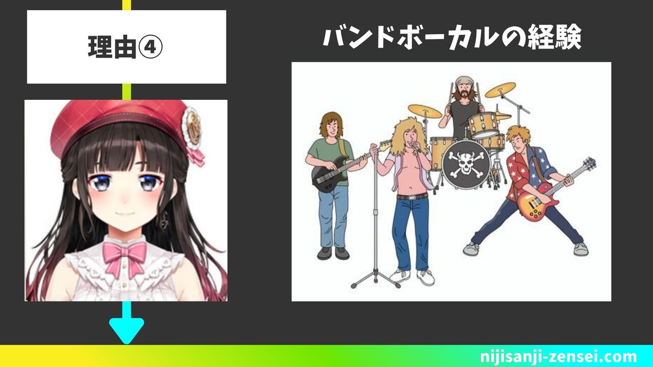 理由④バンドボーカルの経験